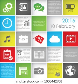 Vector abstract squares background illustration / infographic template with place for your content
