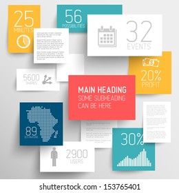 Vector Abstract Squares Background Illustration / Infographic Template With Place For Your Content