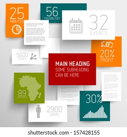 Vector abstract squares background illustration / infographic template with place for your content