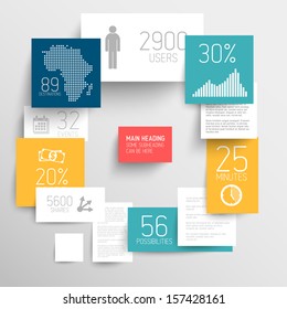 Vector abstract squares background illustration / infographic template with place for your content