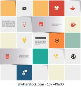 Vector abstract squares background illustration / infographic template with place for your content 