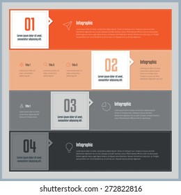 Vector abstract squares background illustration / infographic template.