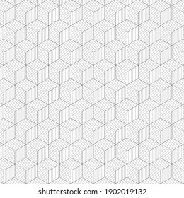 Vector abstract squares background. Modern technological illustration with square mesh. Digital geometric abstraction with lines and dots.