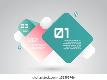 Vector abstract squares infographic business background