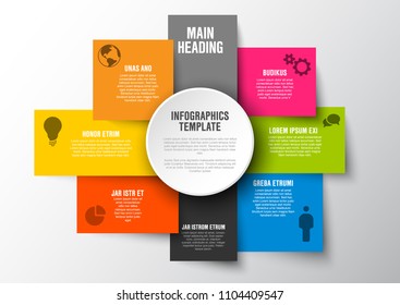 Vector abstract squares and rectangles infographic template with place for your content