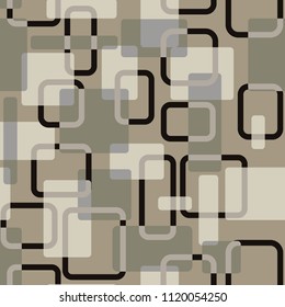 Vector abstract squares seamless grey-coloured pattern for wrapping, craft, textile, fabric, ceramic