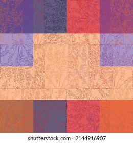 Vector abstract squares seamless pattern for wrapping, craft, textile, fabric, ceramic Pixel seamless pattern