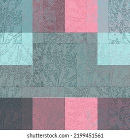 Vector abstract squares seamless pattern for wrapping, craft, textile, fabric, ceramic Pixel seamless pattern