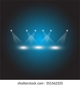 Vector abstract stage light background