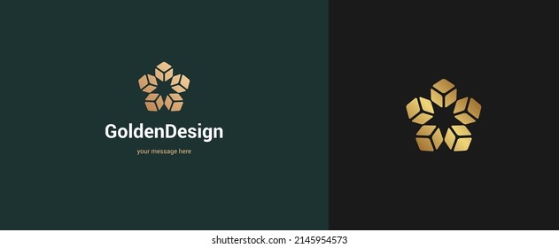 Vector abstract star logo emblem design elegant modern minimal style vector illustration. Premium business geometric logotype symbol for corporate identity.