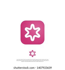 vector abstract starfish logo icon