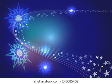 vector abstract starry background, eps10 file, gradient mesh and transparency used