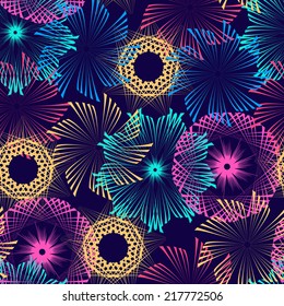 Vector abstract stars shining isolated seamless texture . Endless background. Ethnic pattern. Vector backdrop. Bright pattern. Summer template. 