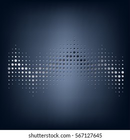 Vector abstract staved dot in navy blue background