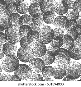 Patrón de Hipster Extraño Sin Maravilla. Fondo simple geométrico redondeado, triturado, blanco y negro. Ilustración de arte extravagante