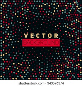 Vector Abstract Stippling Pink Blue White Circles Dot work Frame Background