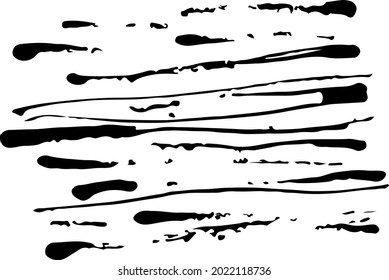 Pincel de paro abstracto vectorial Trazo mano dibujada textura en blanco de esbozo de color negro Patrón simple aislado en forma de línea de fondo blanco