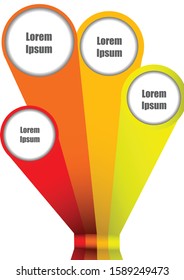 Vector : Abstract stripe and empty circle for text on white background