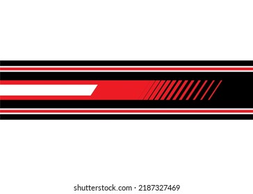 Vector abstract stripe for sports car, boat, moto, sportswear. Vehicle sticker. Sports pattern. Vector background.