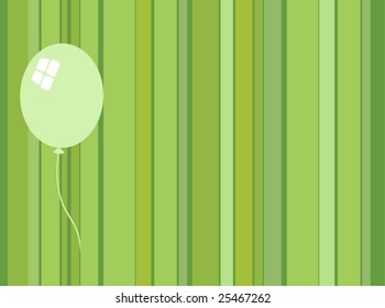 Vector Abstract Striped Background with Balloon