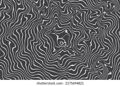 Vector abstract striped black and white background, wavy lines or blots.