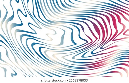 Vector abstract striped black and white background wavy lines