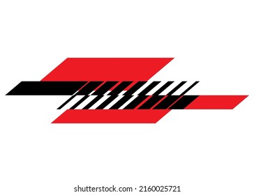 Vector abstract striped pattern. Arrow for a sports car. Sticker. Pattern for vehicles. Vector background