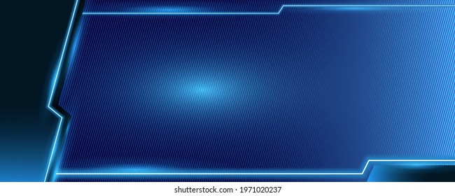 Vector Abstract, stripes lines with blue light, science, futuristic, energy technology concept. Digital image of light rays, modern gradient background. eps 10