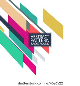 Vector abstract stripes pattern. Hipster geometric card background template