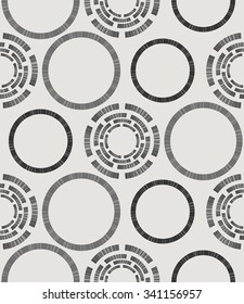 Vector abstract structure with circles. Seamless pattern. 