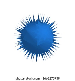 Vector abstract studded ball, coronavirus abstraction, 3D isolated sphere, danger concept.