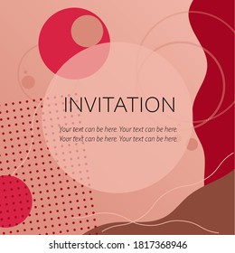 Vector abstract stylish modern  memphis background with red nude brown beige colours. Backdrop can be used for cards, banner, poster, flyer, brochure, sales, decorating walls. 