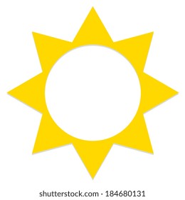 Vector Abstract Stylish Sun Icon Isolated On White Background