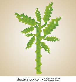 A Vector Abstract Stylish Tree Design Isolated