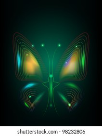 vector abstract stylized butterfly, eps10 file, used transparency,raster version available