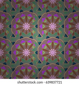 Vector abstract stylized colored mandala. Intricate colored Arabesque with on a white background.