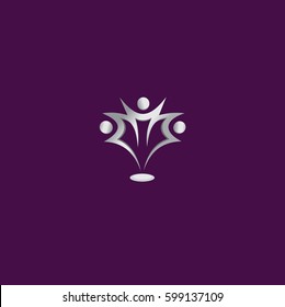 vector abstract stylized, team lead icon, logo, sign isolated
