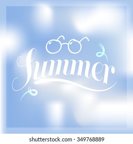 vector abstract summer background calligraphic design relax concept