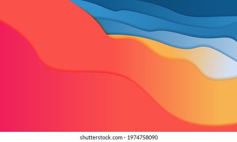 Vector abstract summer background shapes and geometric elements in memphis style