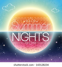 Vector abstract summer brochure illustration