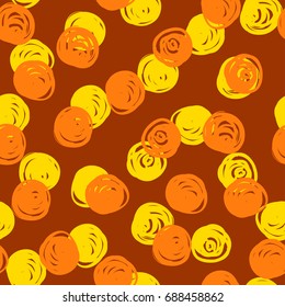 Vector abstract summer colored  seamless pattern with dots 