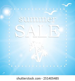 Vector abstract summer sale poster