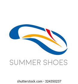 Vector abstract summer shoes