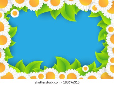 Vector abstract summer time background with copy space. Eps10