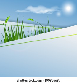 Vector abstract summer time background with copy space. Eps10