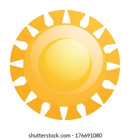 Vector Abstract  Sun Icon Isolated On White Background