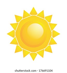 Vector Abstract  Sun Icon Isolated On White Background