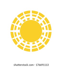 Vector Abstract  Sun Icon Isolated On White Background