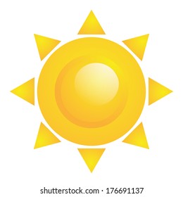 Vector Abstract  Sun Icon Isolated On White Background