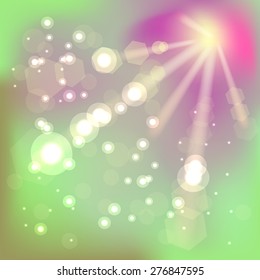 Vector Abstract Sun Sky Background for Your Design.
